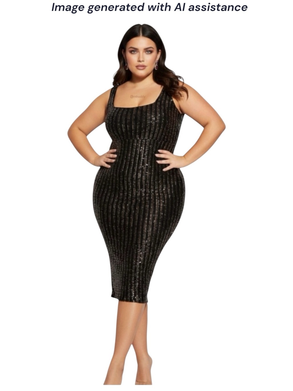 City Chic XXL/24 black/gold sequin dress - Picture 1 of 9
